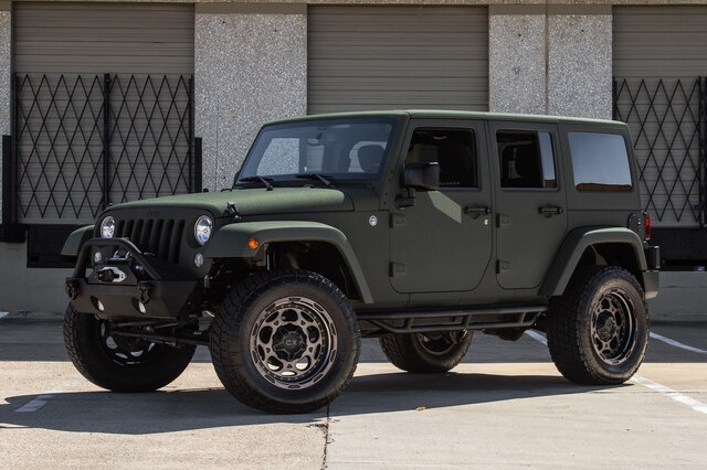 2015 CUSTOM Jeep Wrangler Unlimited TANK GREEN FINISH TeraFlex Lift Kit ...