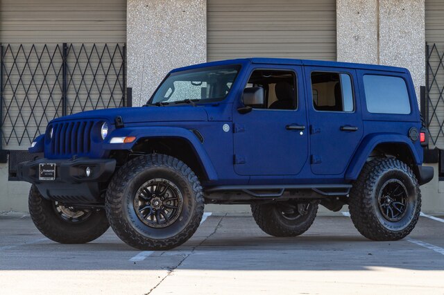 2018 Jeep Wrangler Unlimited 4 Lift Ocean Blue Signature Finish 4wd